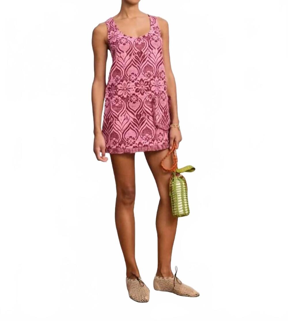 NEW ALEMAIS blondie mini dress in burgundy